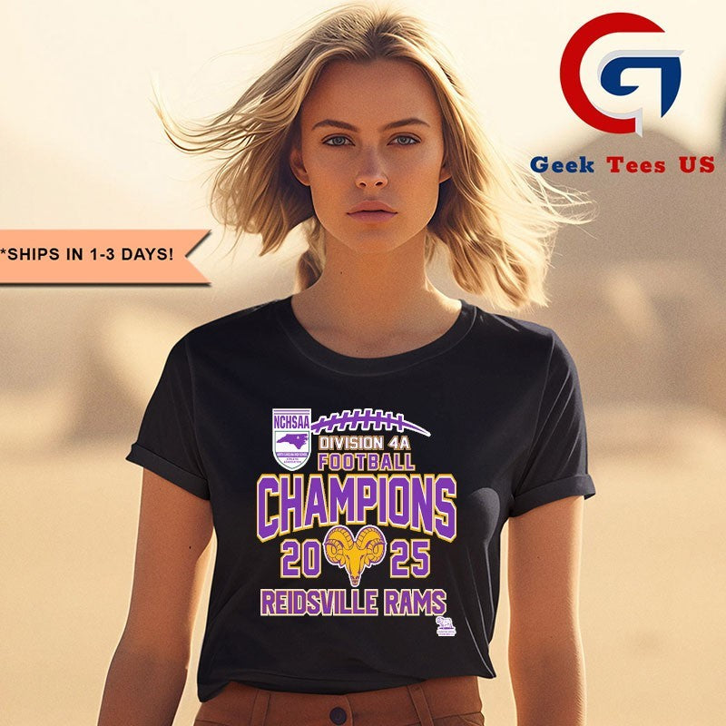 Reidsville Rams NCHSAA Division 4A Football Champions 2025 T-shirt