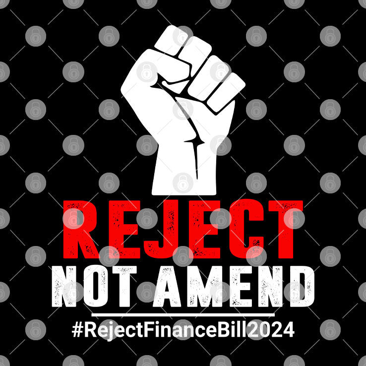 Reject Not Amend Reject Finance Bill 2024 T Shirt