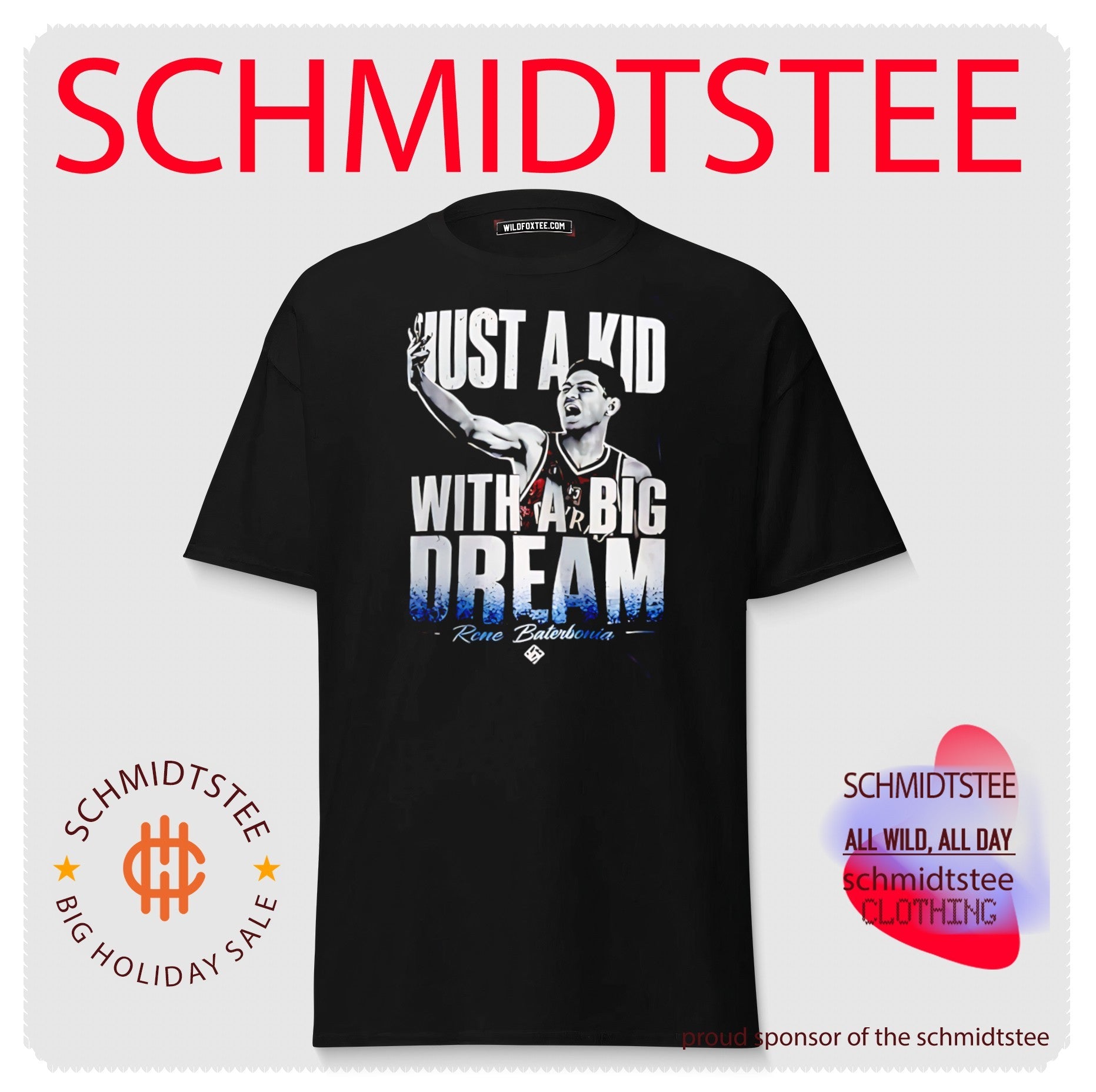 Rene Baterbonia Tribute Just a kid with a big dream shirt