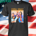 Retro 90s Living Single Television Sitcom Cast Poster T Shirt