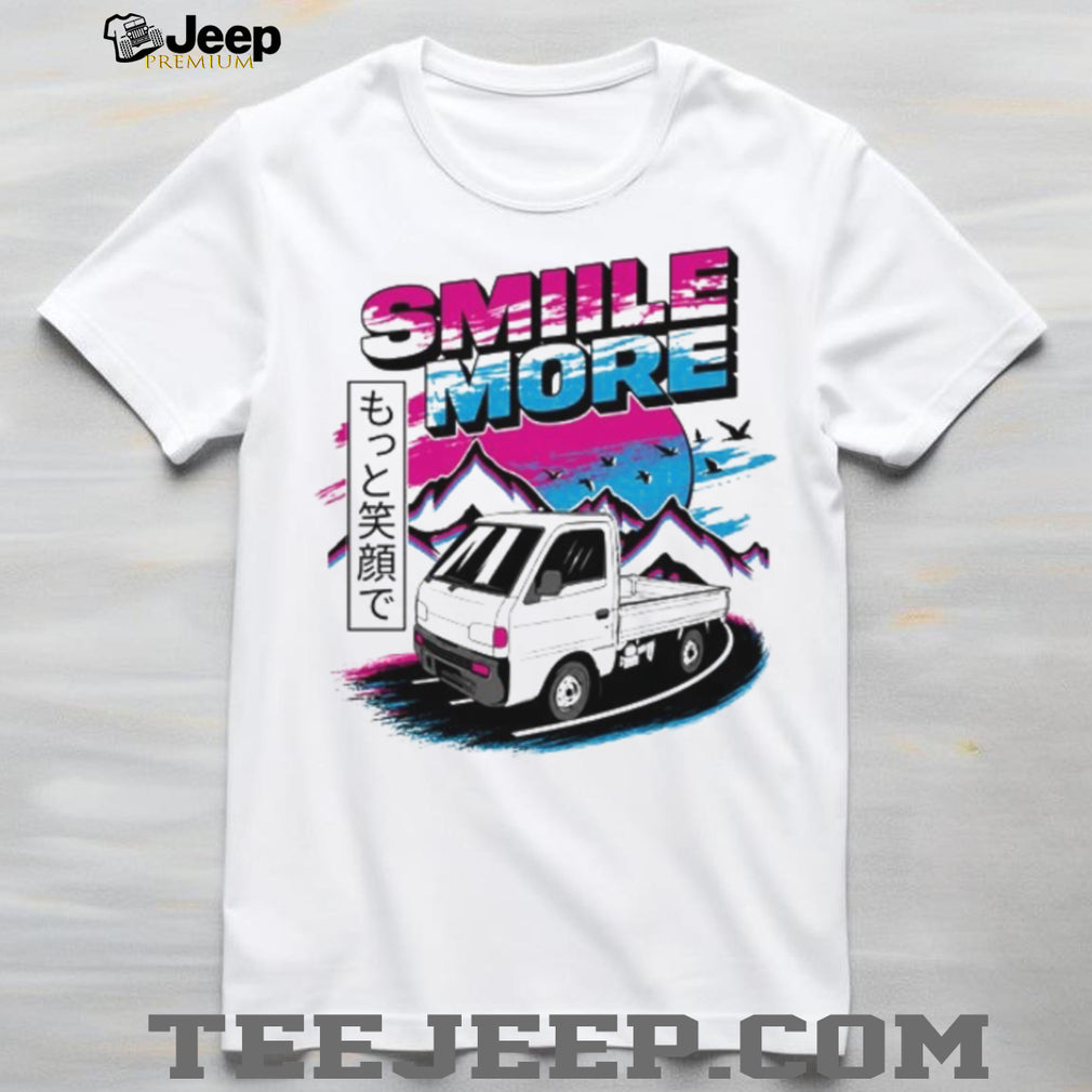 Retro Japanese Kei Truck Smile More Vaporwave Aesthetic T Shirt