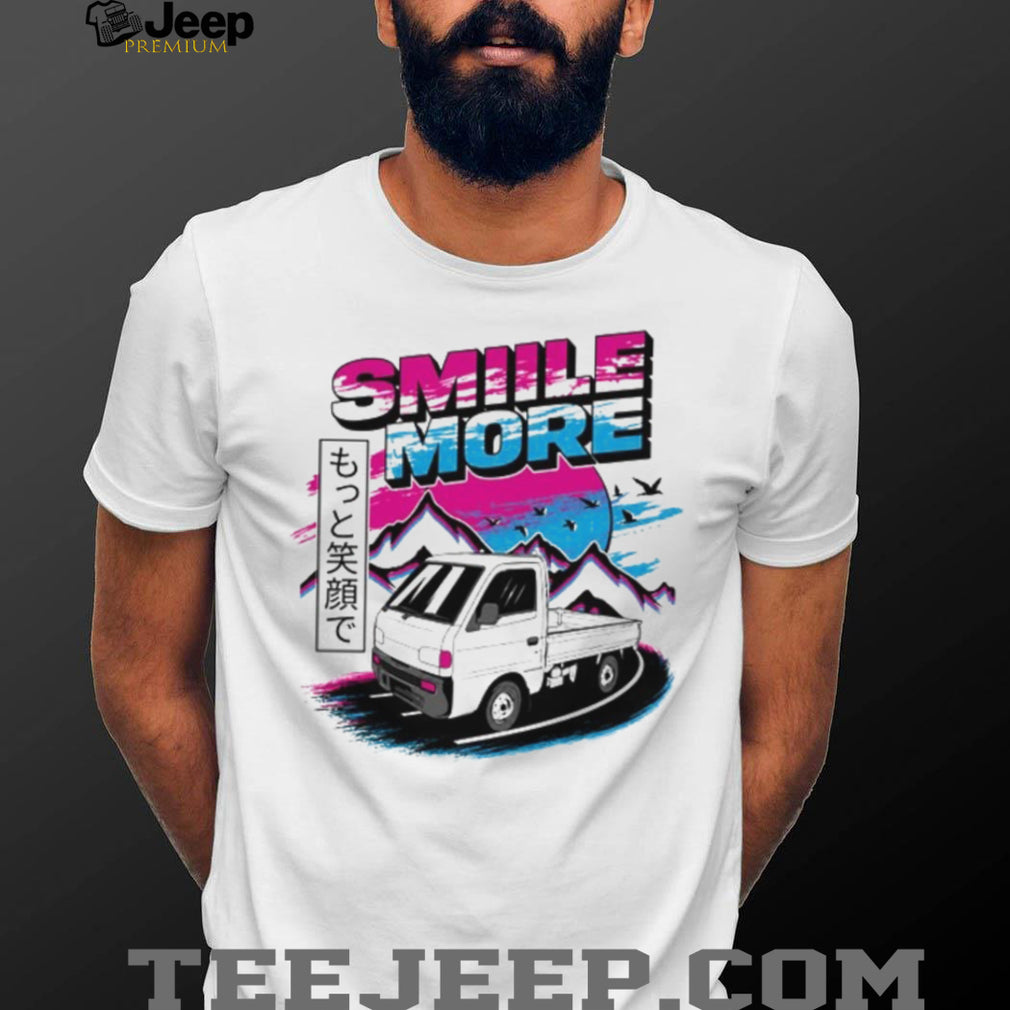 Retro Japanese Kei Truck Smile More Vaporwave Aesthetic T Shirt