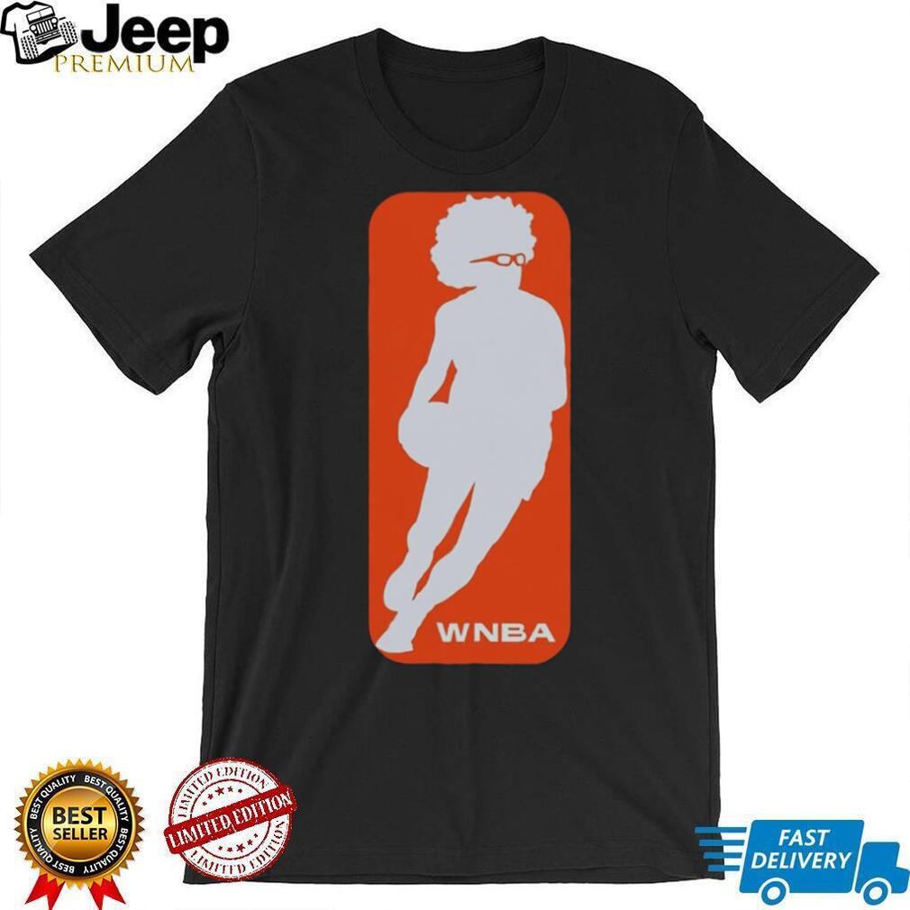 Retro Style Afro Basketball Player Silhouette Unisex Shirt