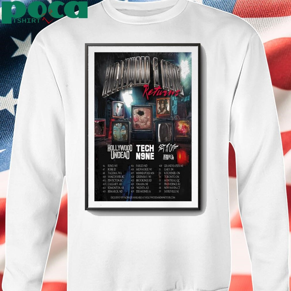 Returns 2025 Hollywood & N9ne Poster shirt