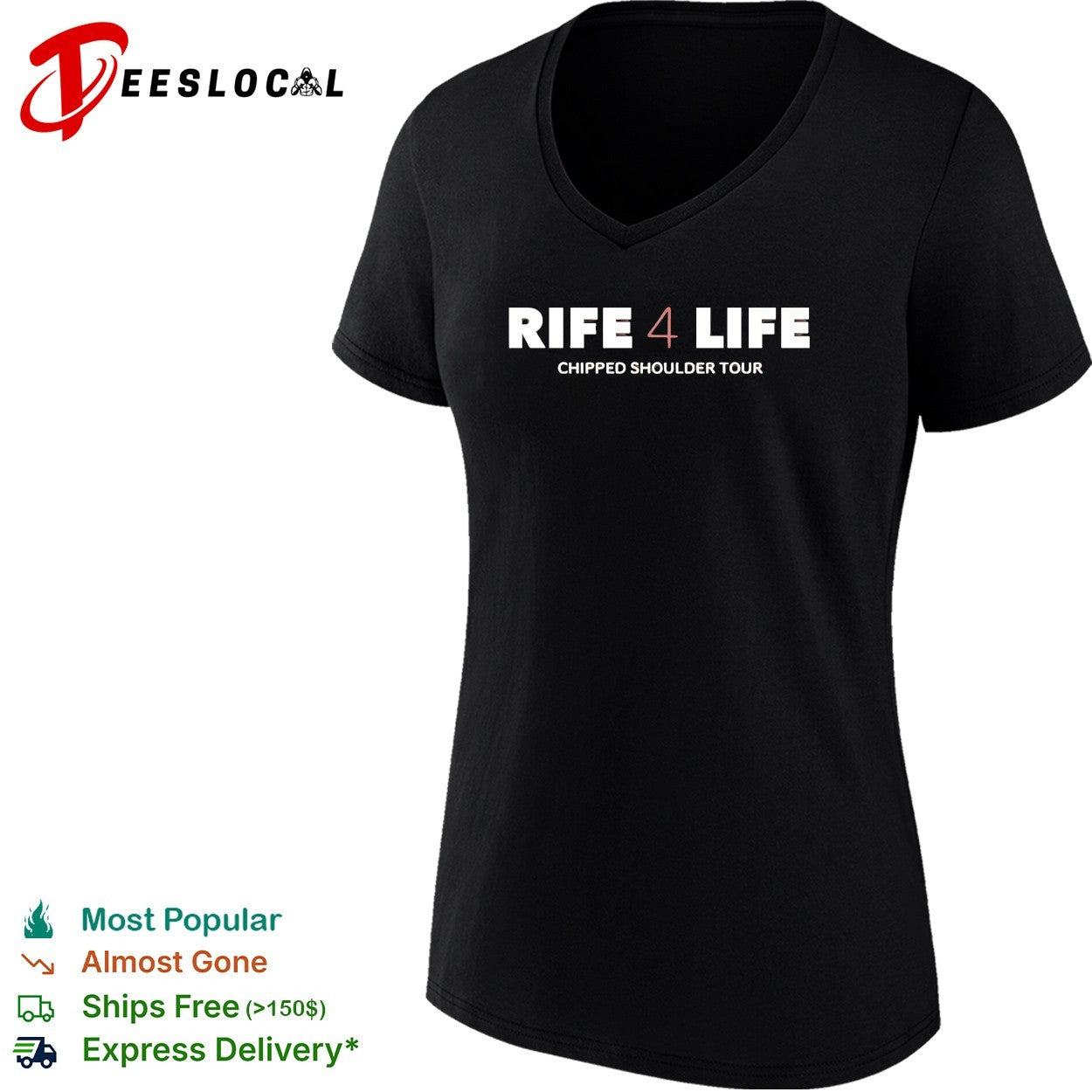 Rife 4 Life chipped shoulder tour shirt