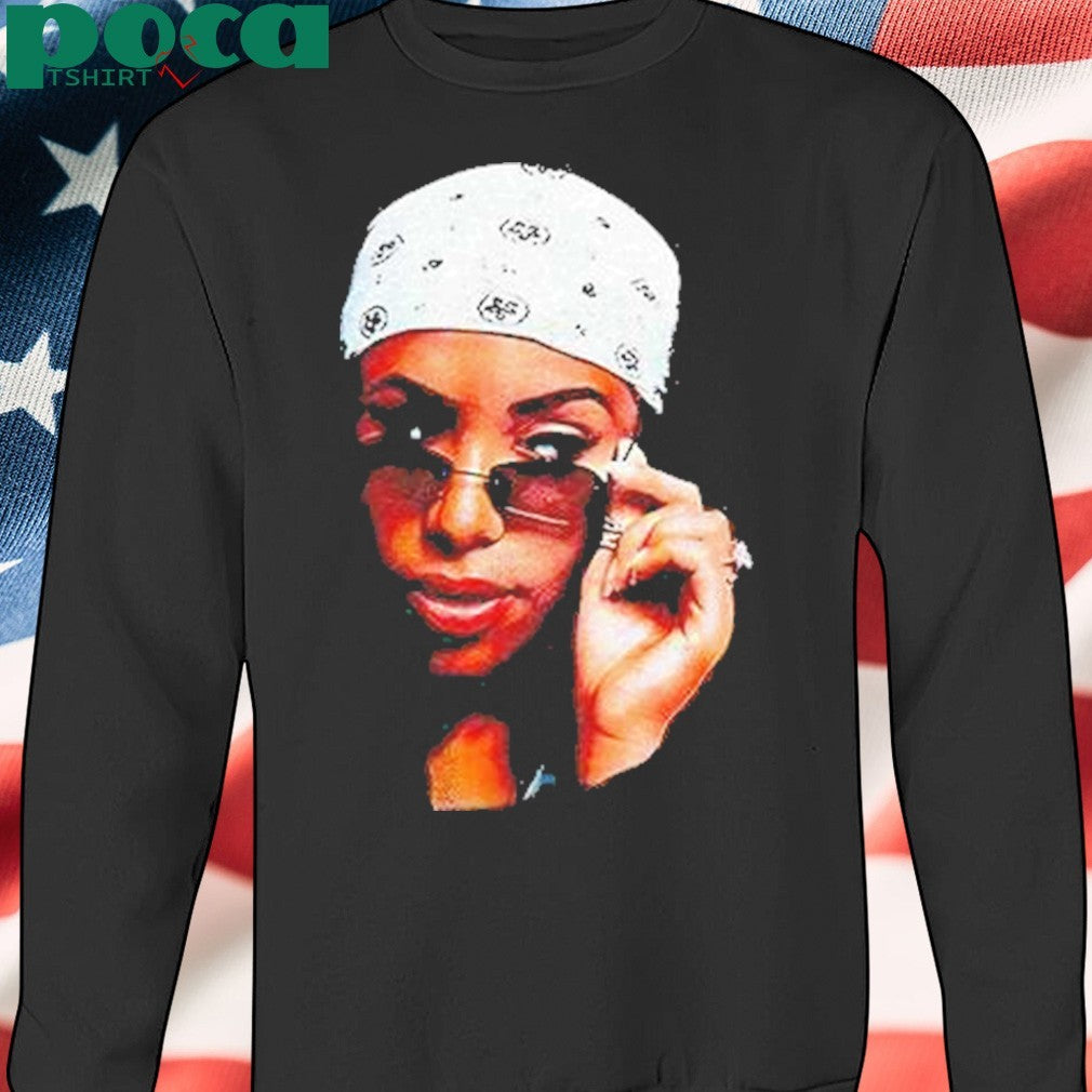 Rihannas Bodyguard Wearing Aaliyah Face Shirt