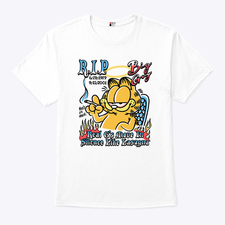 Garfield Rip Big Guy Real G’s Move In Silence Like Lasagna T Shirt