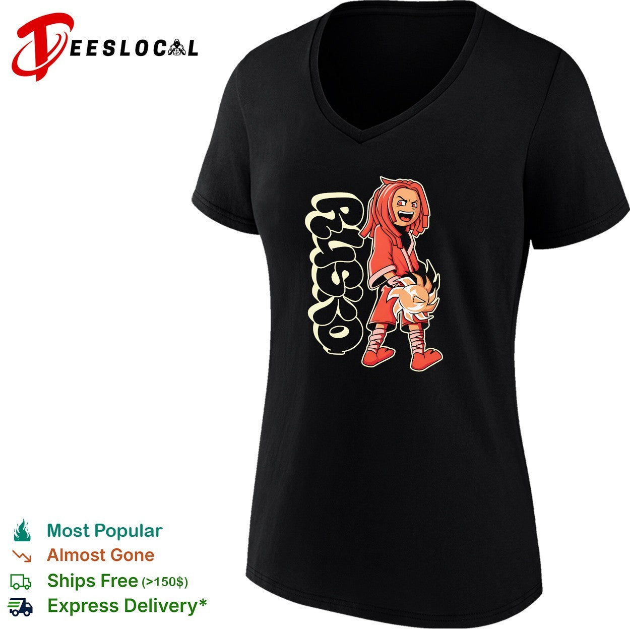Riso risko character graffiti tag shirt