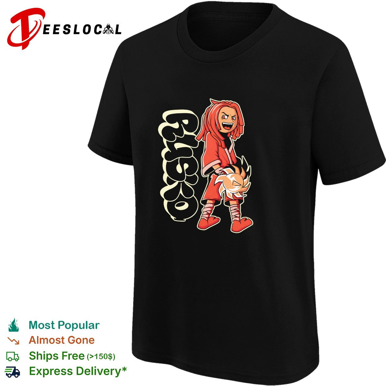 Riso risko character graffiti tag shirt