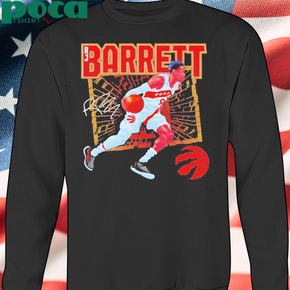 Rj Barrett Toronto Raptors Nba Basketball Shattered Signature Vintage Shirt