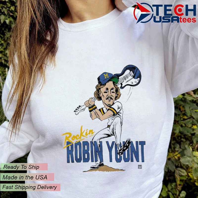 Rockin’ Robin Yount Milwaukee Brewers superstar caricature shirt