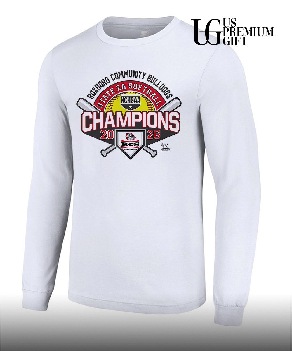 Roxboro Community Bulldogs NCHSAA 2A Softball State Champions 2026 shirt