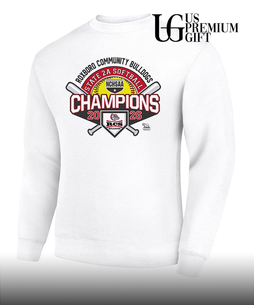 Roxboro Community Bulldogs NCHSAA 2A Softball State Champions 2026 shirt