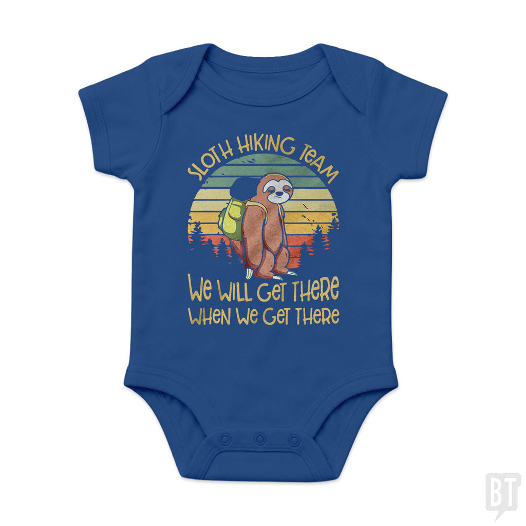 Funny Sloth Hiking Team #2 Baby One-Piece