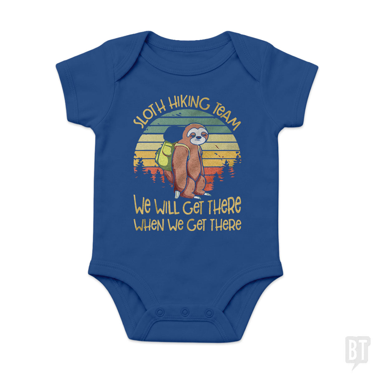 Funny Sloth Hiking Team #2 Baby One-Piece