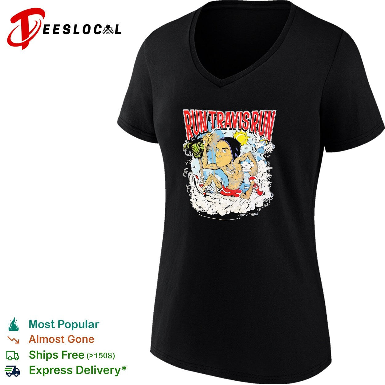 Run Travis run scene cartoon funny shirt