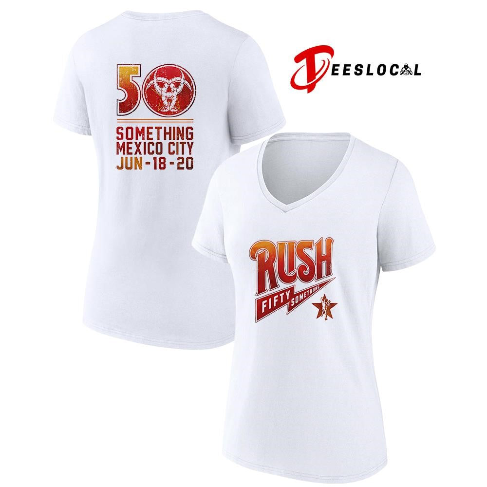 Rush Fifty Something tour Mexico logo shirt