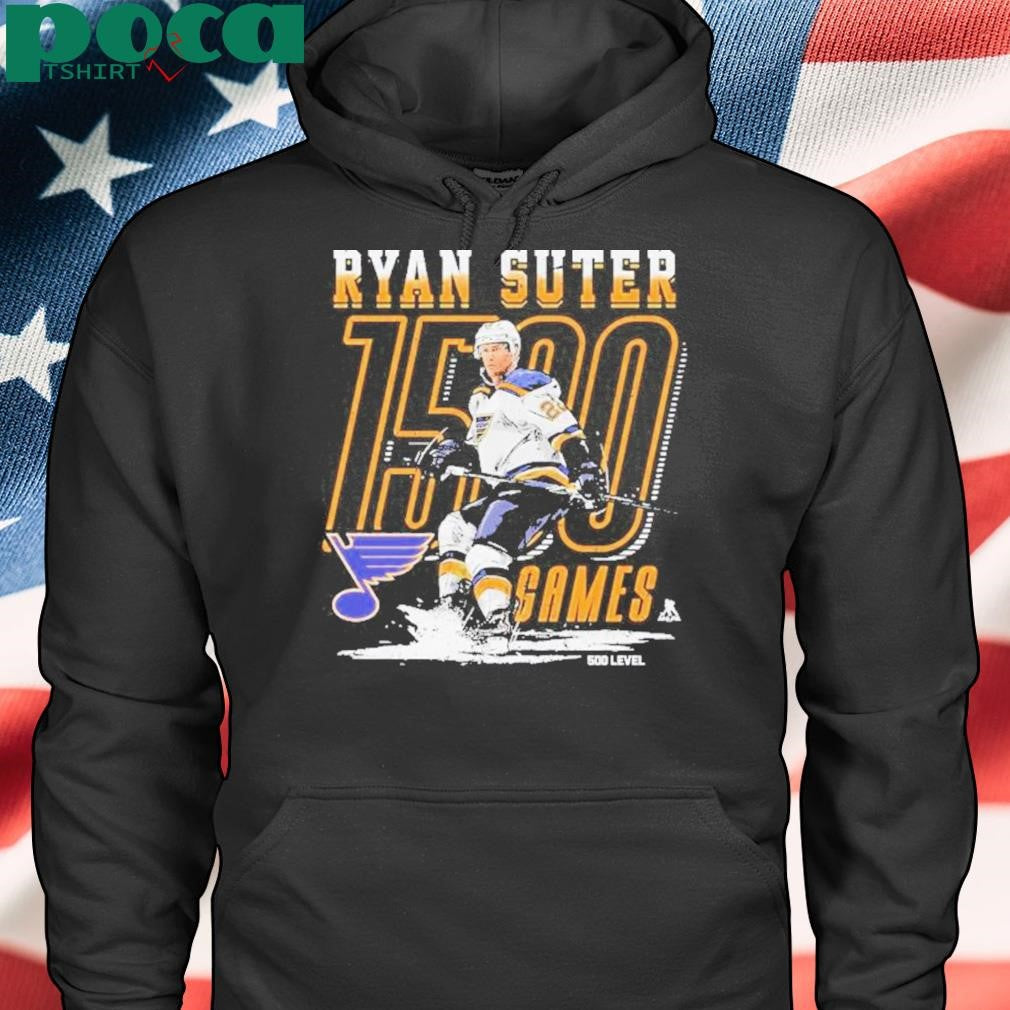 Ryan Suter St Louis Blues Hockey 1500th Game Shirt