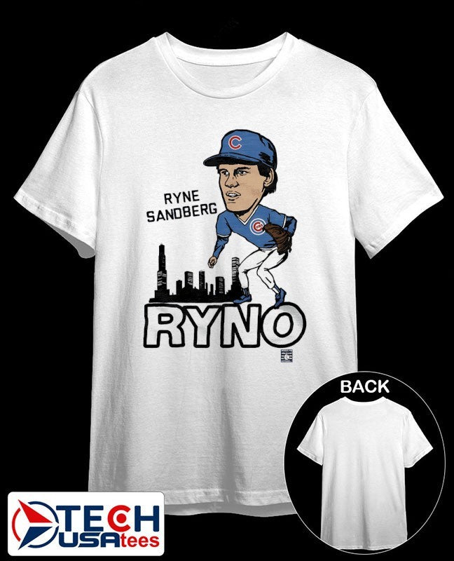 Ryne Sandberg Ryno Chicago Cubs superstar caricature shirt