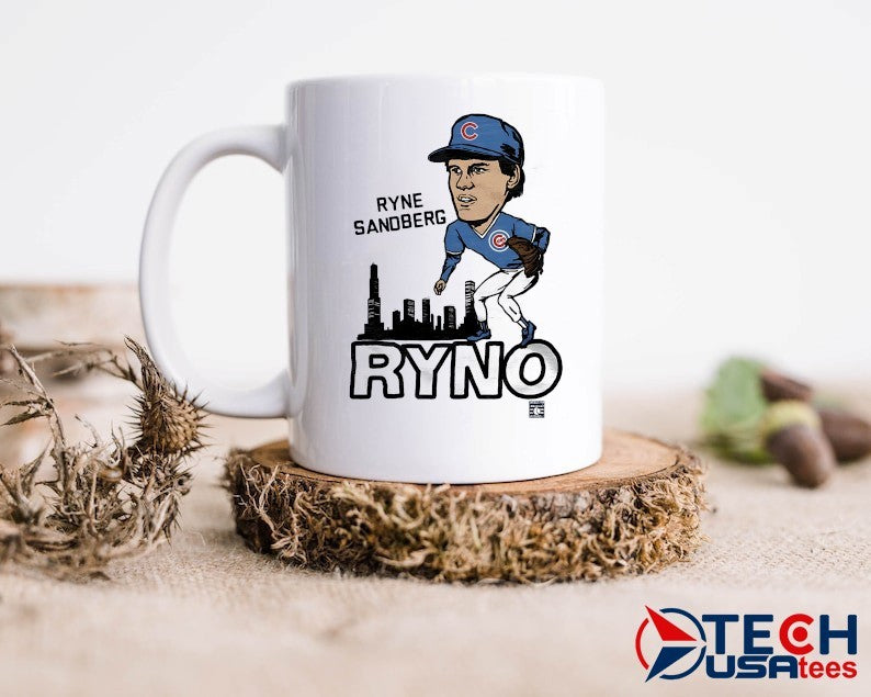 Ryne Sandberg Ryno Chicago Cubs superstar caricature shirt