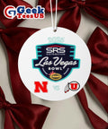 SRS Distribution Las Vegas Bowl 2025 Utah Utes vs Nebraska Cornhuskers logo Ornament