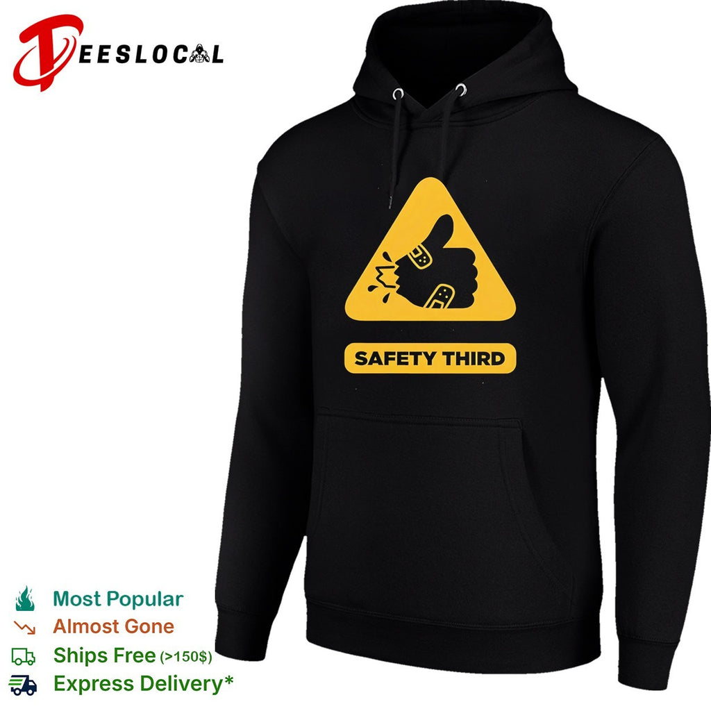 Safety third sign retro shirt