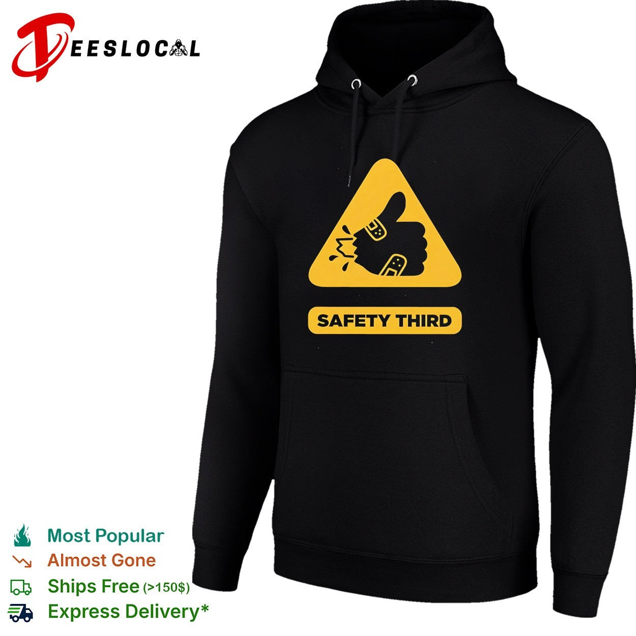 Safety third sign retro shirt
