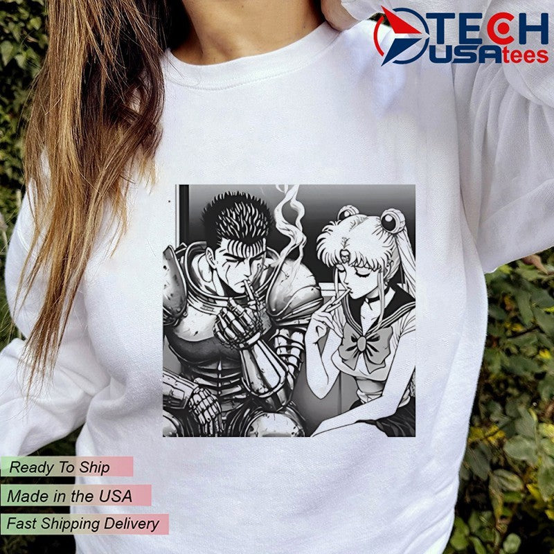 Sailor Moon X Berserk smoking shirt