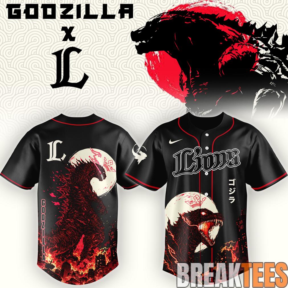 Saitama Seibu Lions x Godzilla Minus Zero Baseball Jersey