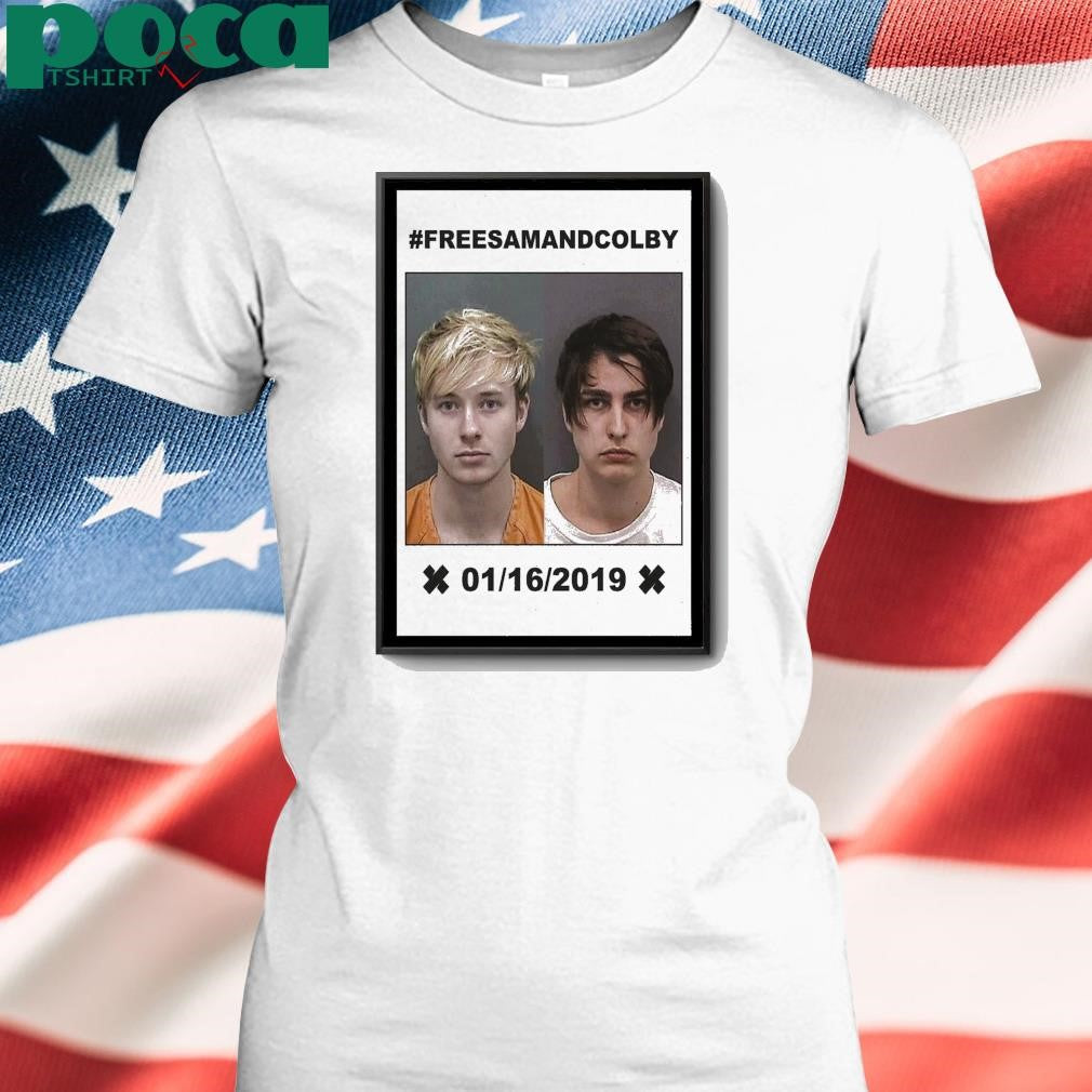 Sam and Colby Mugshot Poster shirt