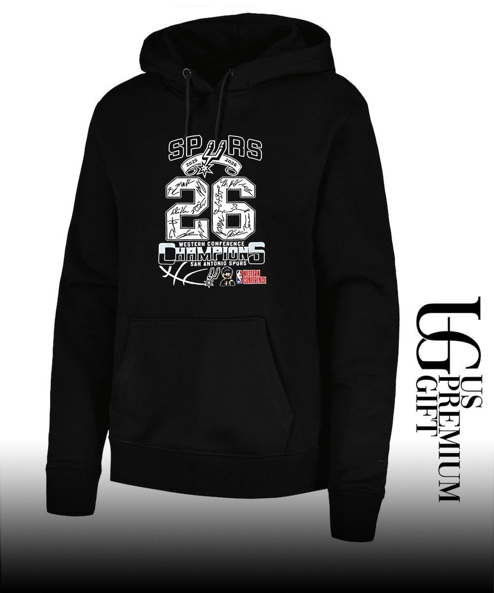 San Antonio Spurs 2025-2026 Western Conference Champions signature shirt