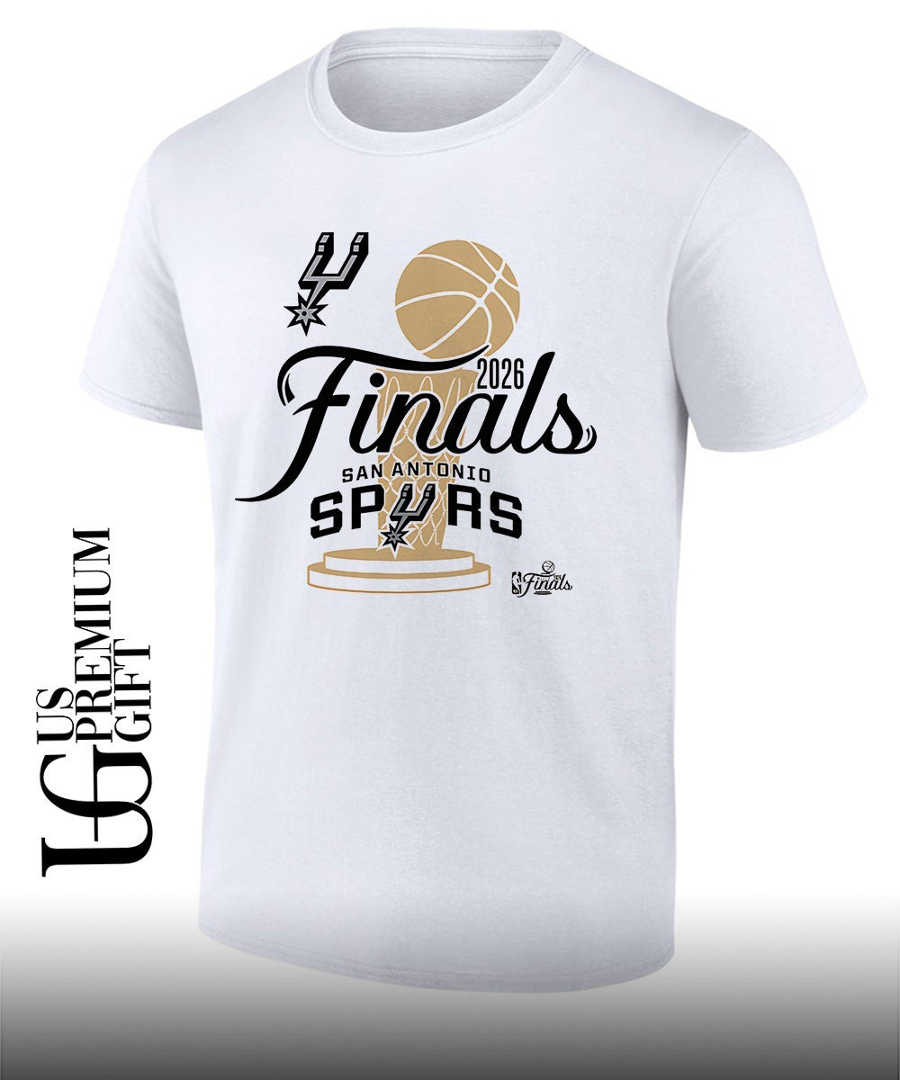 San Antonio Spurs 2026 NBA Finals trophy script T-shirt