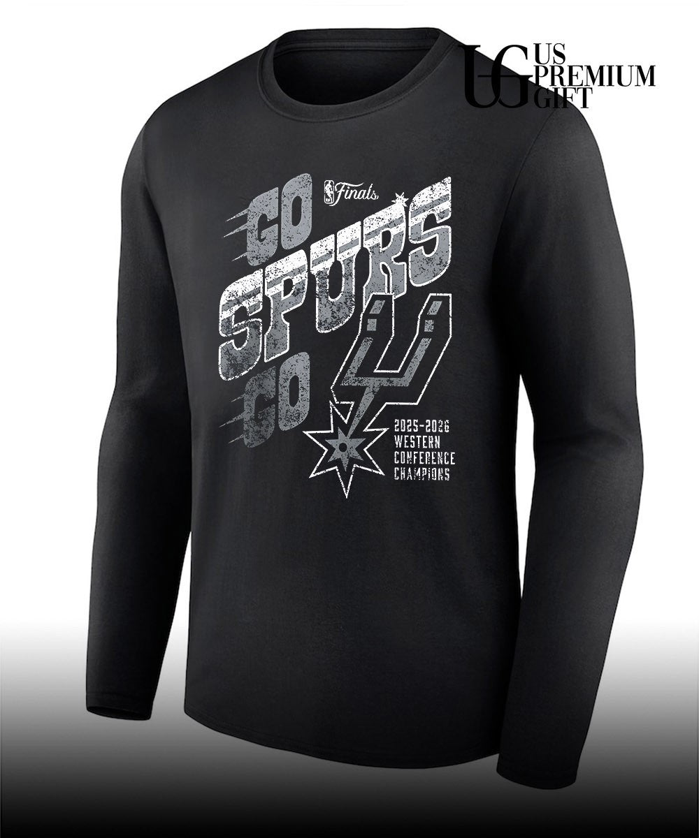 San Antonio Spurs 2026 NBA Western Conference Champions go spurs go T-shirt