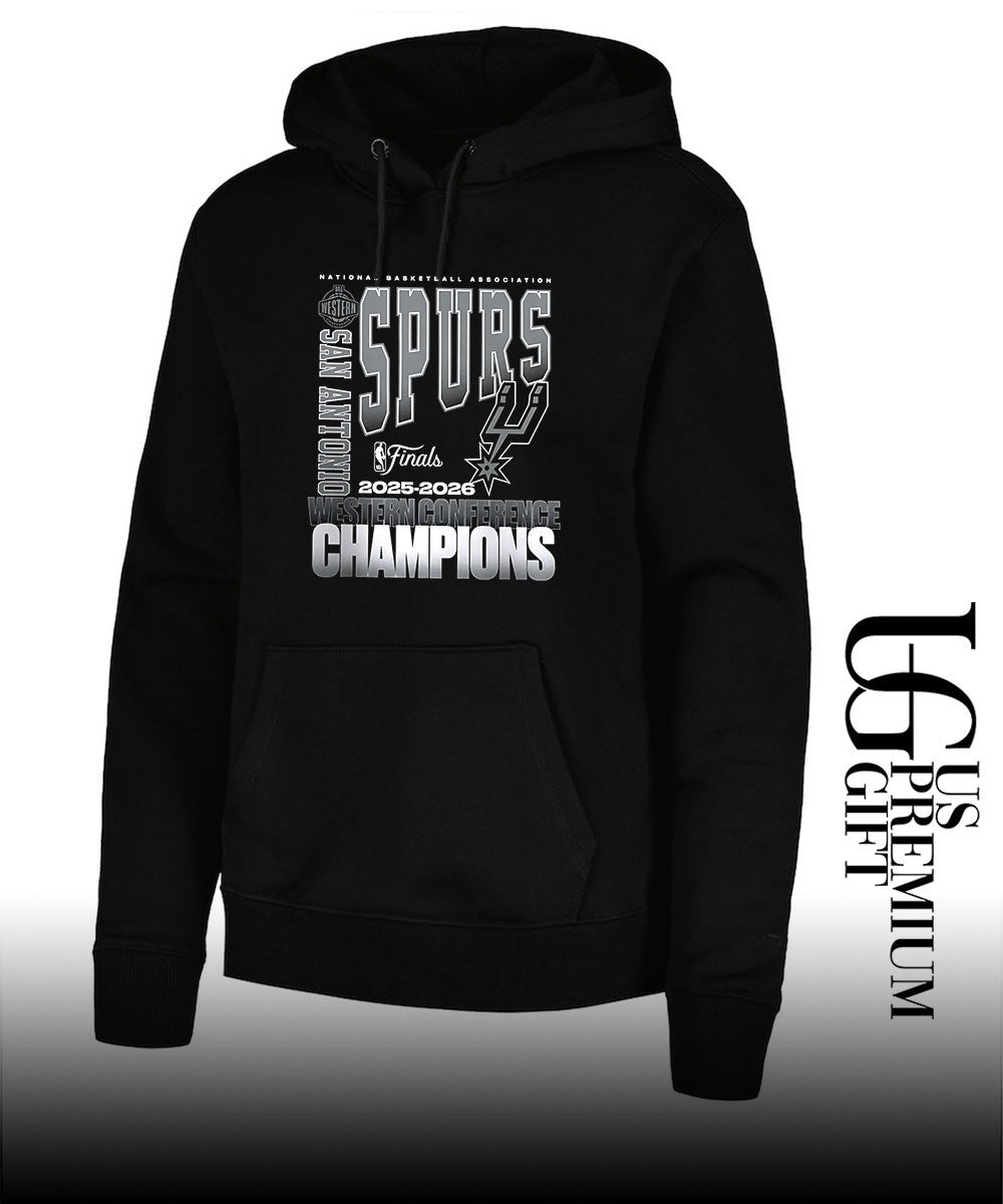 San Antonio Spurs 2026 NBA Western Conference Champions stacked block T-shirt