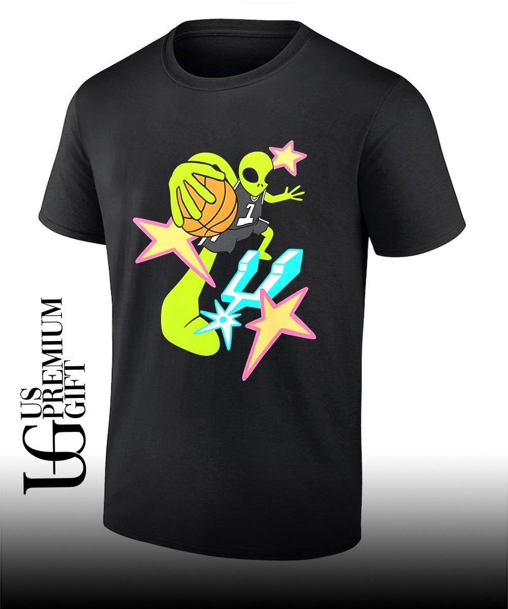 San Antonio Spurs Alien Basketball 1 NBA Team Sport Illustration shirt