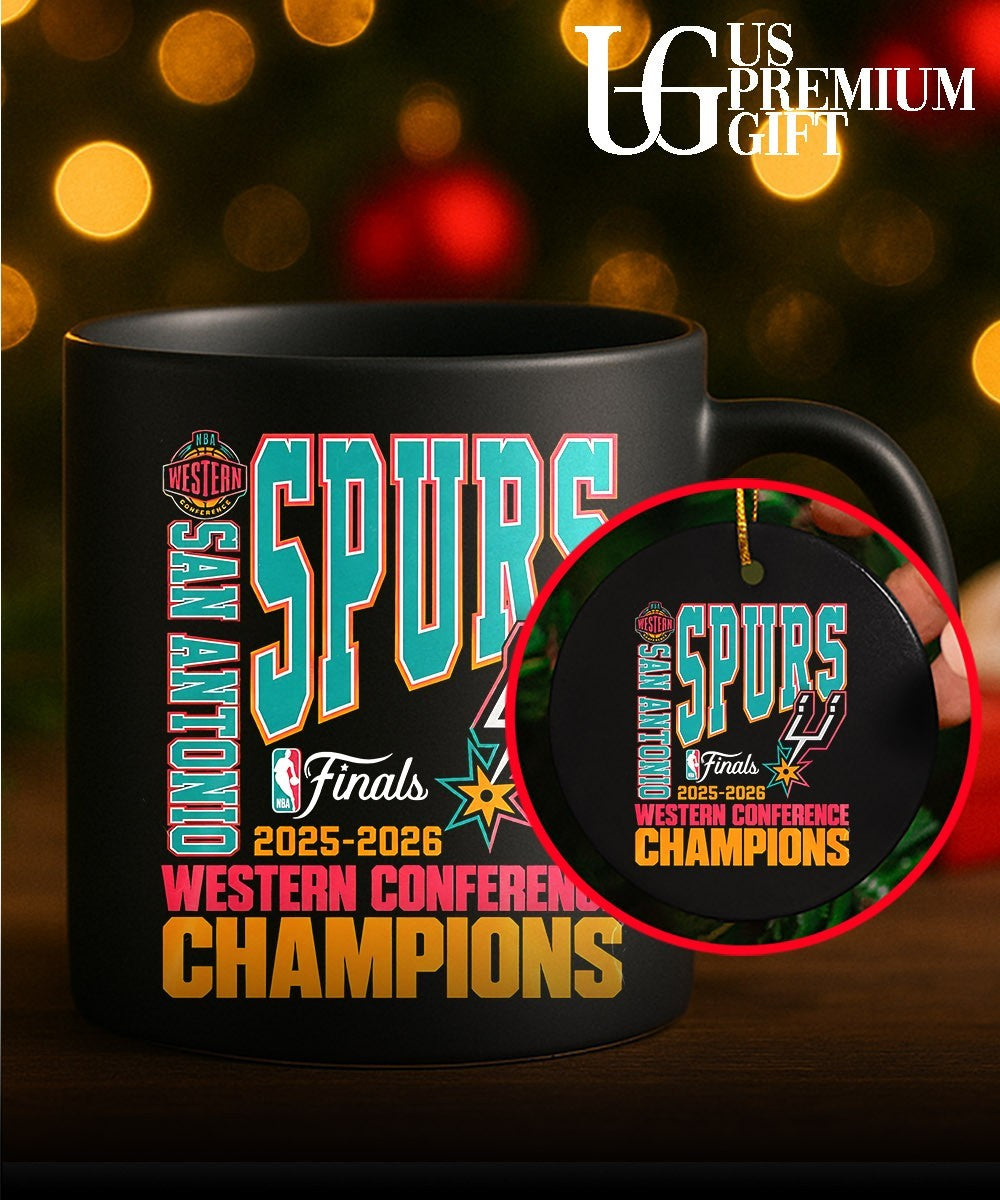 San Antonio Spurs NBA 2025-2026 Western Conference Finals Champions shirt