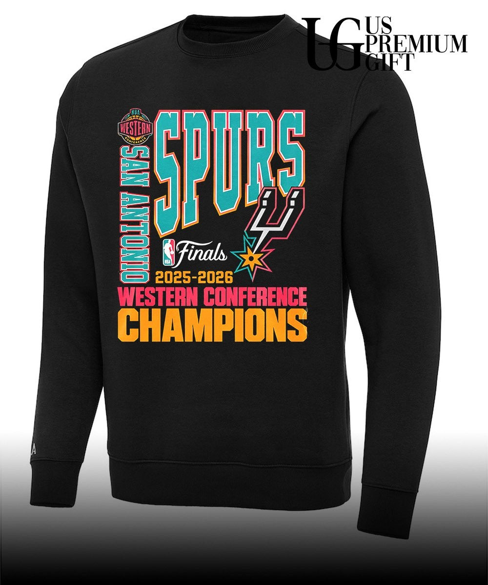 San Antonio Spurs NBA 2025-2026 Western Conference Finals Champions shirt