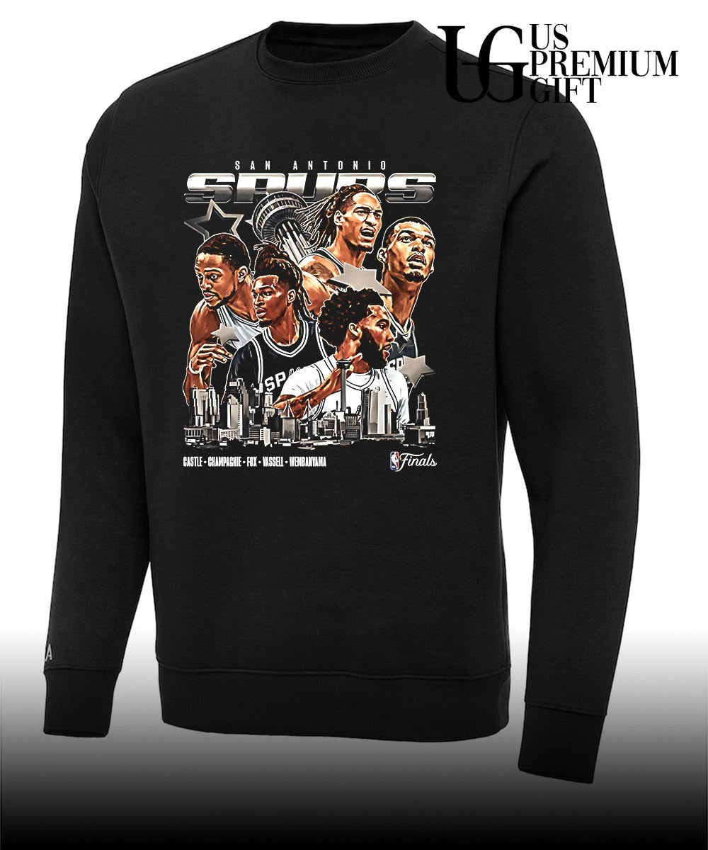 San Antonio Spurs NBA Finals 2026 Skyline City Collage shirt