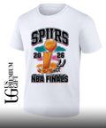 San Antonio Spurs basketball 2026 NBA Finals trophy spray paint shirt