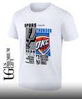 San Antonio Spurs vs Oklahoma City Thunder 2026 Western Conference Finals Matchup fragments shirt