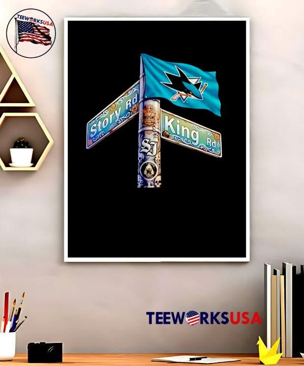 San Jose Sharks Street Sign Story Rd King Rd shirt