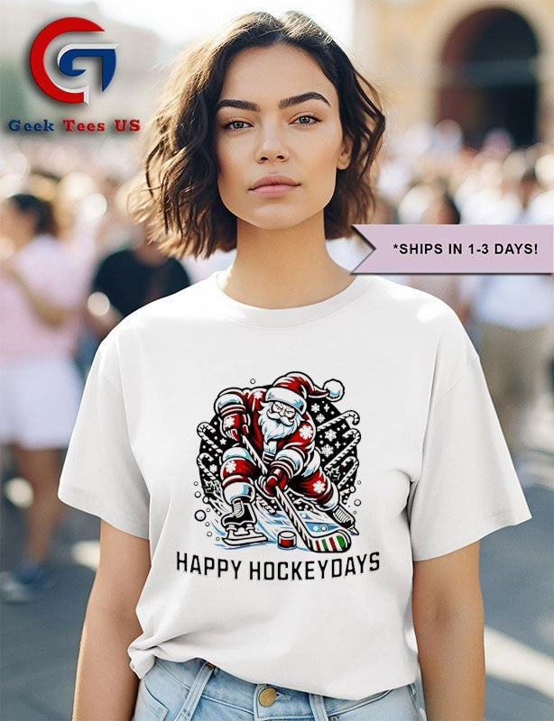 Santa Claus Happy Hockeydays Christmas shirt