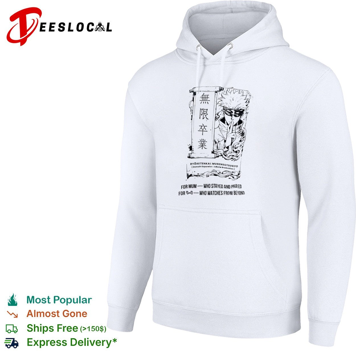Satoru Gojo Jujutsu Kaisen Infinite Graduation Domain Expansion Mugensotsugyo shirt