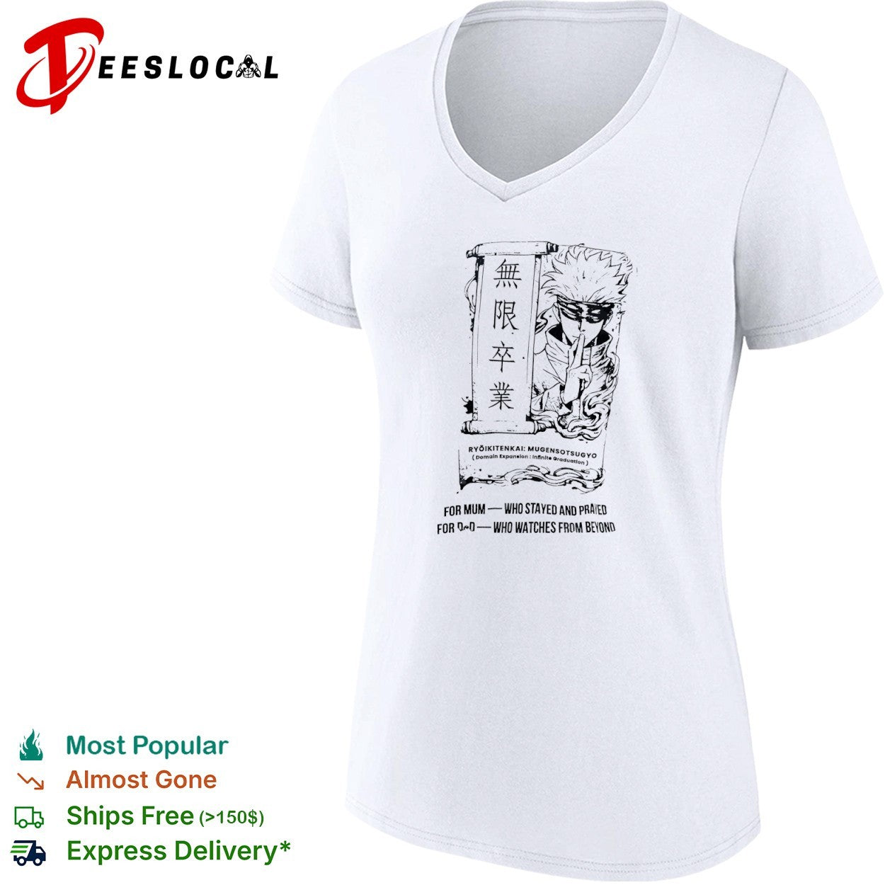 Satoru Gojo Jujutsu Kaisen Infinite Graduation Domain Expansion Mugensotsugyo shirt