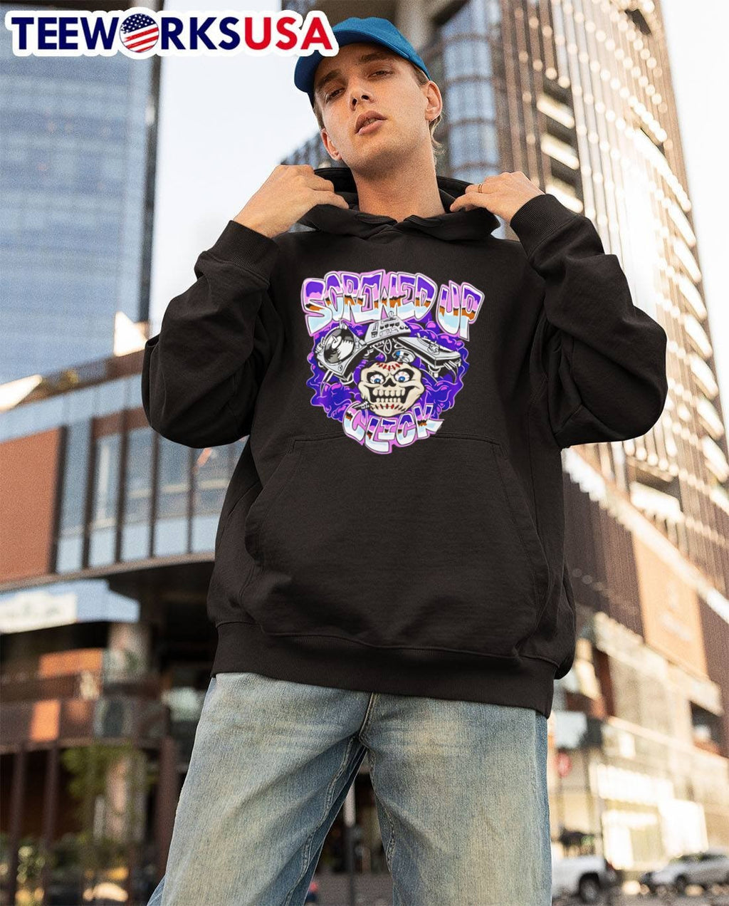 Screwed Up Click DJ Skull Graphic T-Shirt