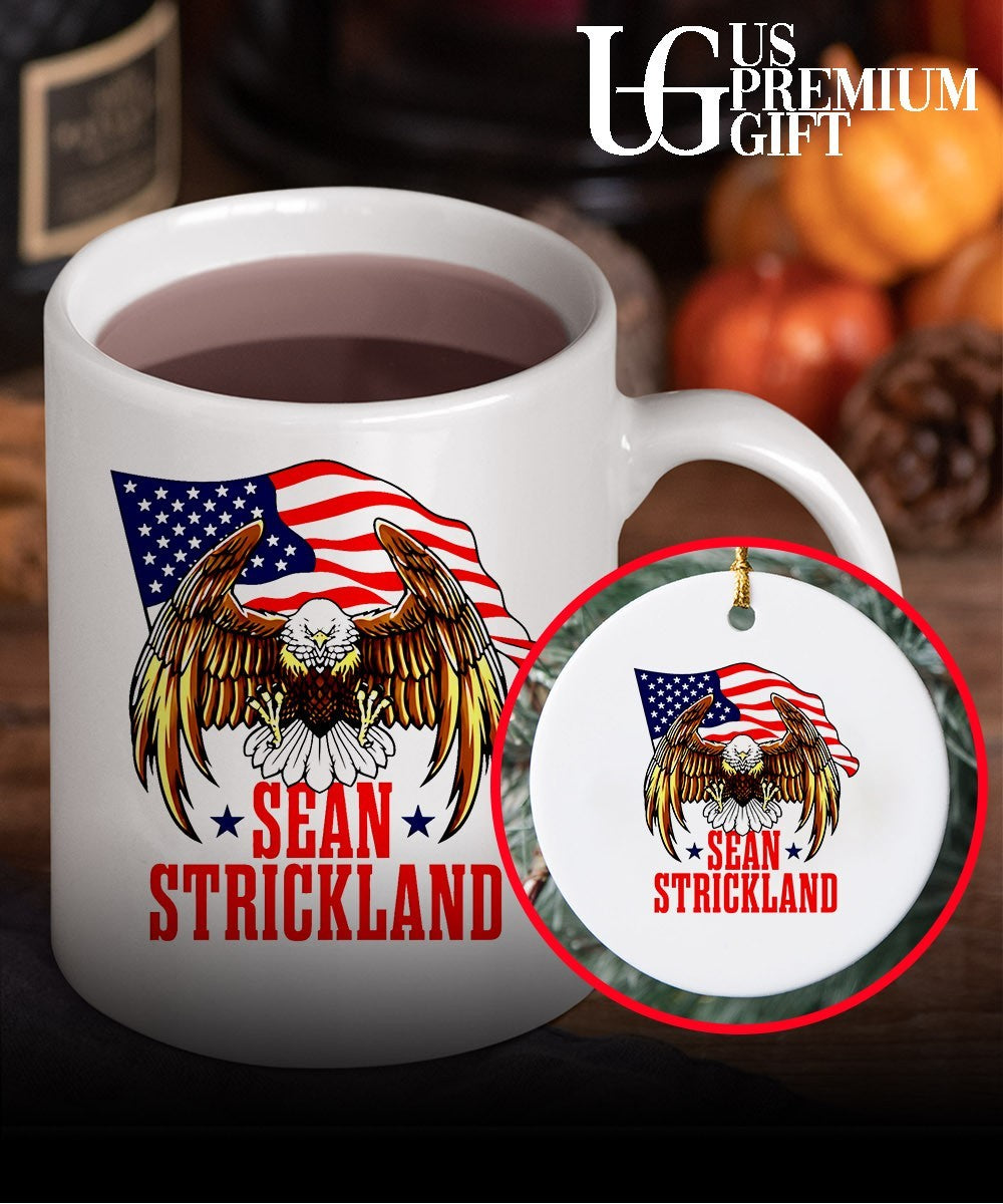 Sean Strickland Eagle USA flag shirt