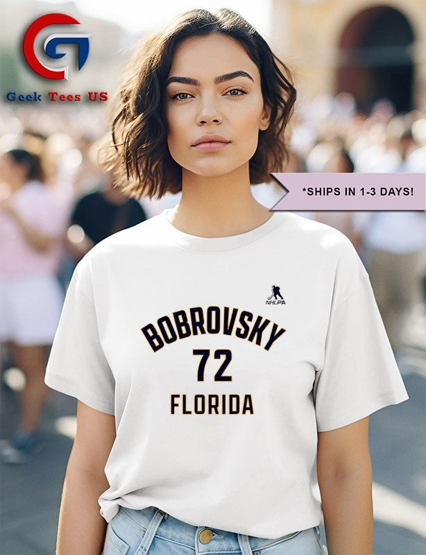 Sergei Bobrovsky 72 player Florida Panthers NHLPA shirt