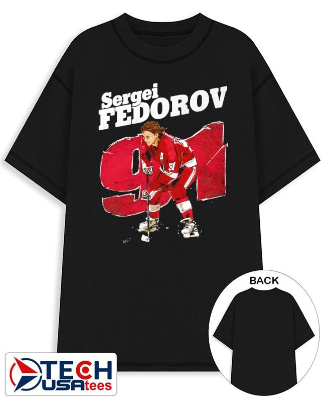Sergei Fedorov #91 Detroit Red Wings Hockey vintage shirt