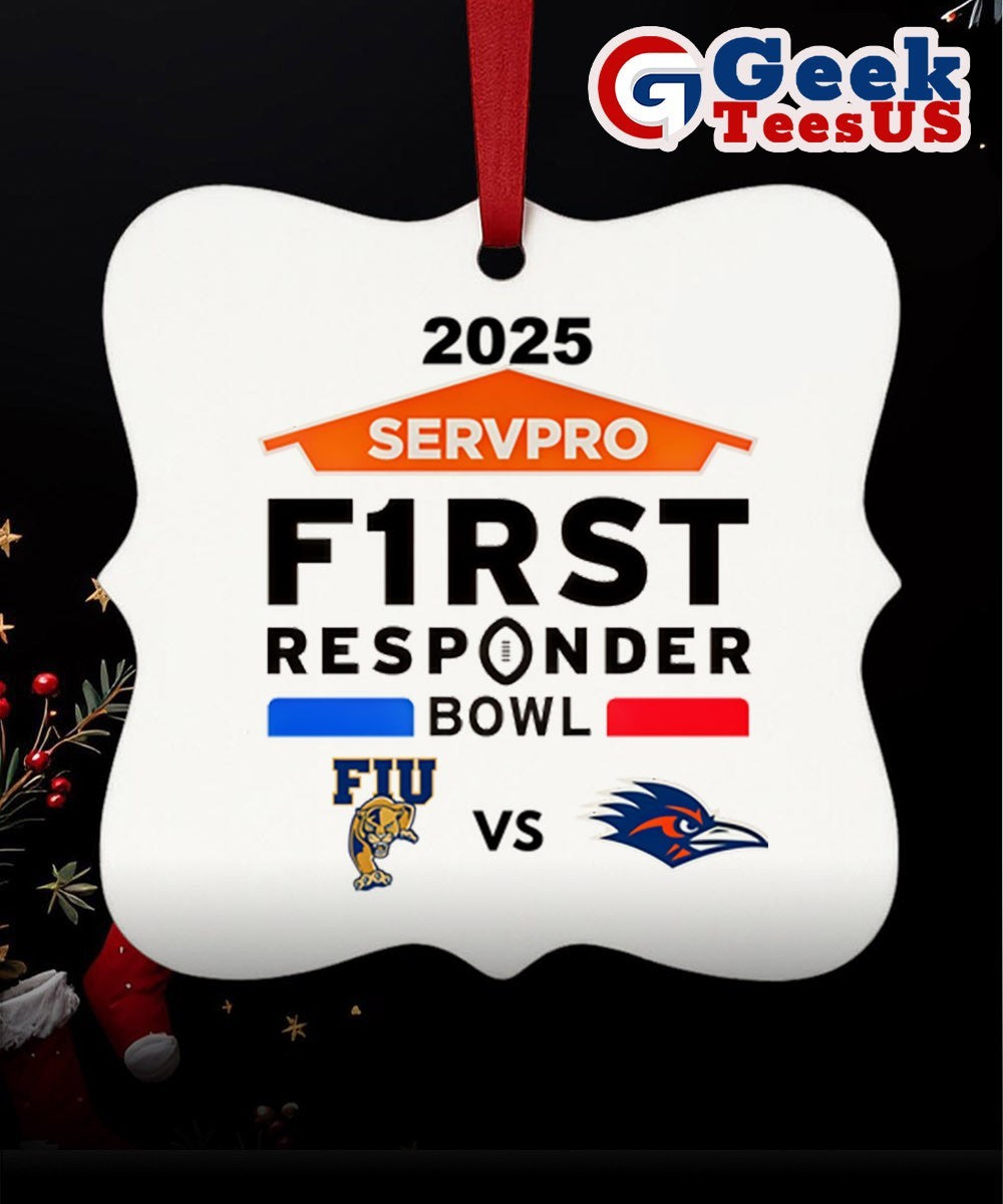 Servpro First Responder Bowl 2025 UTSA vs Florida International Panthers logo Ornament