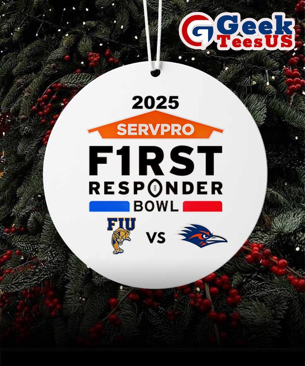 Servpro First Responder Bowl 2025 UTSA vs Florida International Panthers logo Ornament